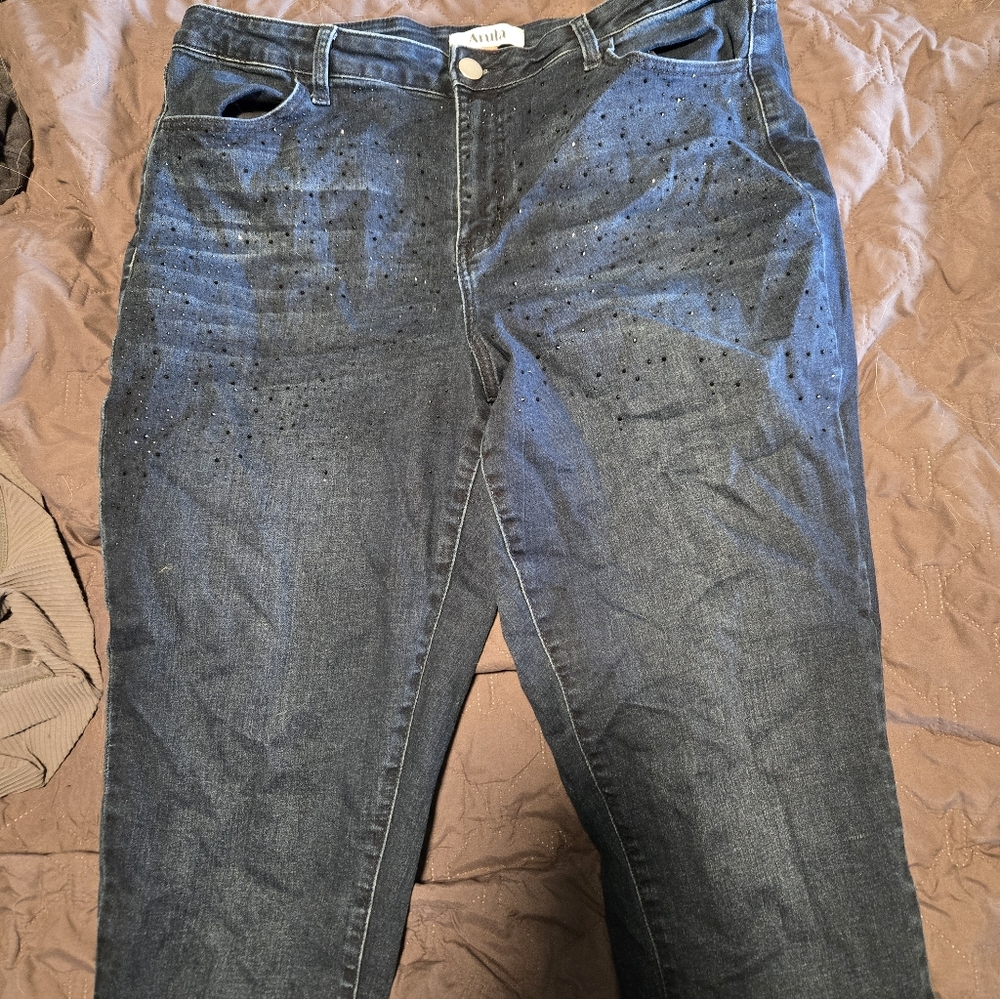 ARULA Denim Jeans with Studded Detail